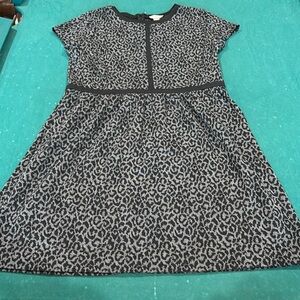 Black and Grey Leopard Dress